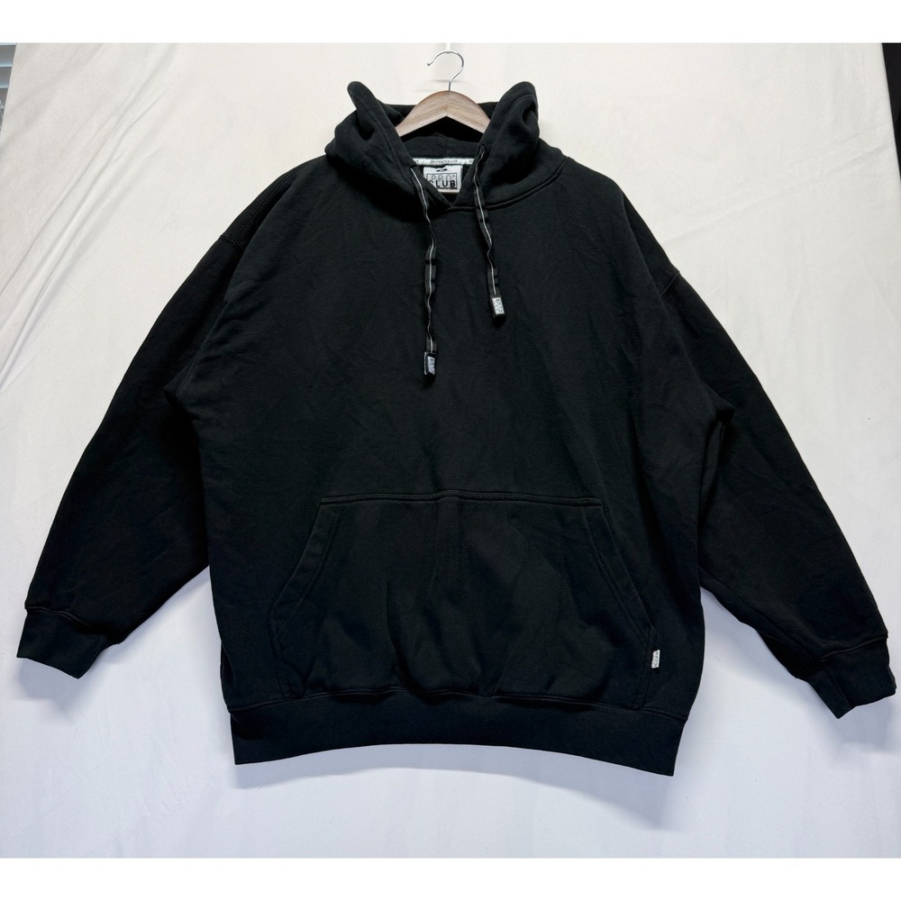 Pro Club Heavyweight Hoodie Mens XL Black Cotton Fleece Lined Ribbed Pullover